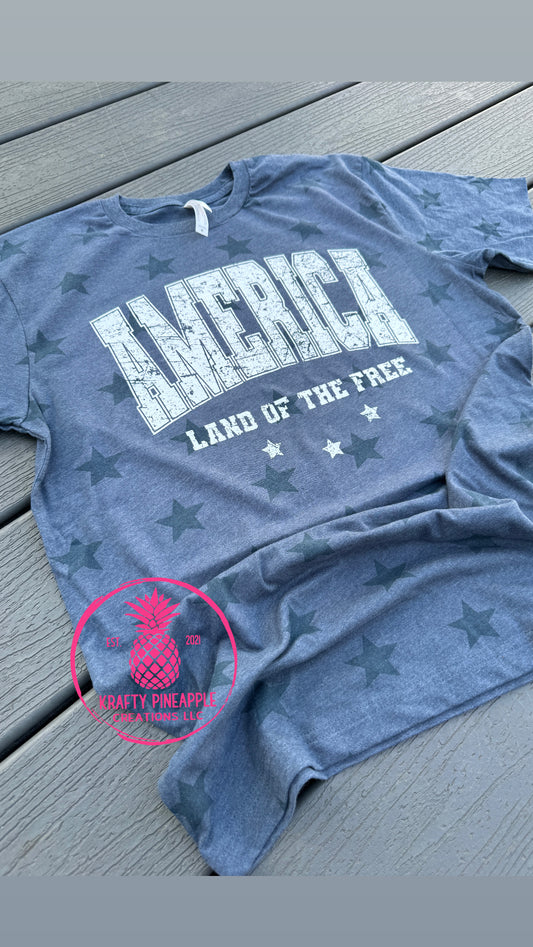 Land of the Free- Star T-shirt