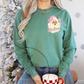 Believe- Oversized Pink Pocket Santa- Long Sleeve T-shirt