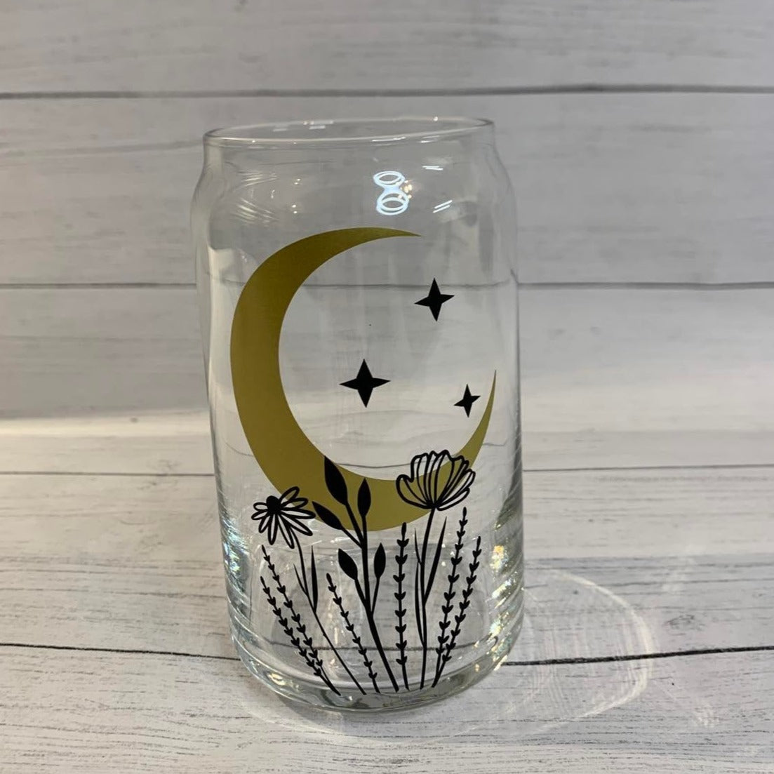 Floral Moon Glass