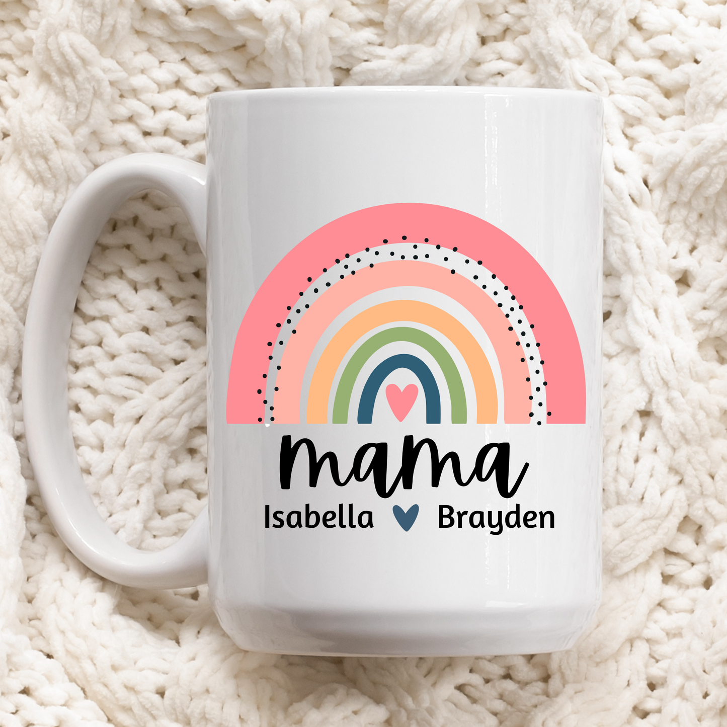 Pink Rainbow Mama Mug- w/personalization