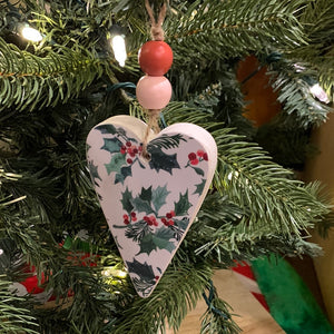 Wood heart ornaments