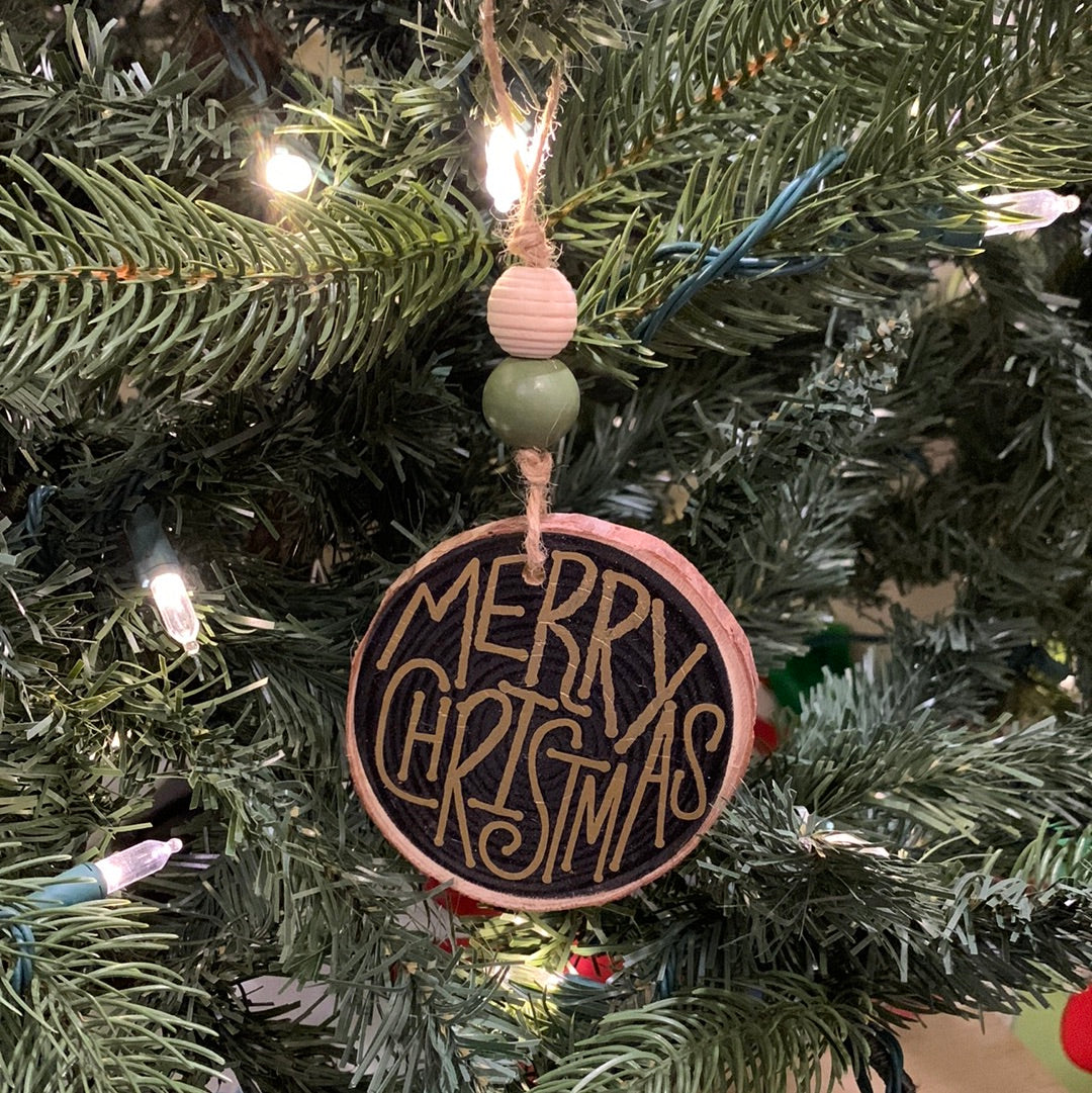 Wood slice ornaments