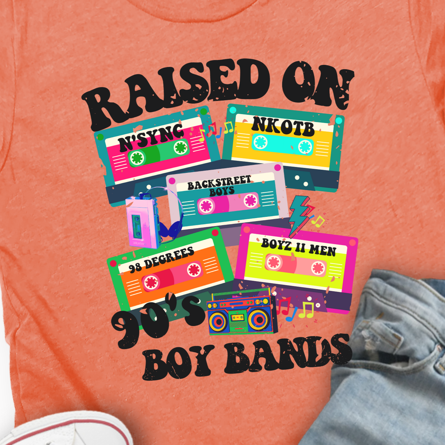 Raised on 90's Boy Bands Cassette T-shirt